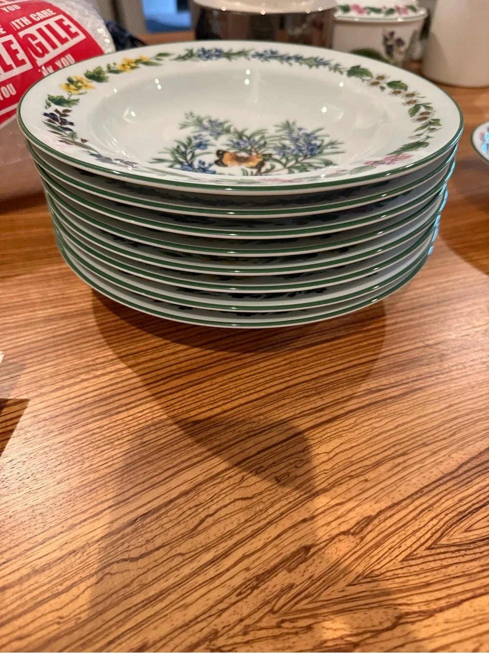 Worcester  Rosemary Garden Floral Soup Bowl - White with Multicolor Floral Motif